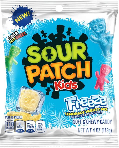 Sour Patch Kids Freeze Lemonade Mix Flavour Chewy Candies 113 g: Amazon.co.uk: Grocery