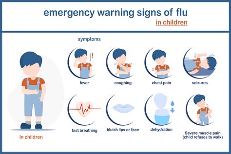 vector illustation infographic of influenza concept.symptoms of ...