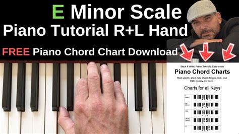 E Minor Scale Piano | Em Scale Right & Left Hand Piano Tutorial - YouTube