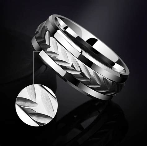 Mens Fidget Spinner Ring Mens Fidget Ring Men Tungsten Ring - Etsy Australia