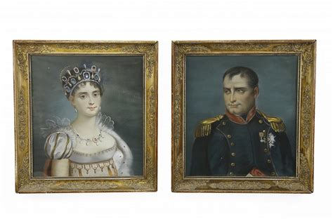 Napoleon and Josephine - Pair of Portraits of Napoleon and Josephine - Rafael Osona Auctions ...