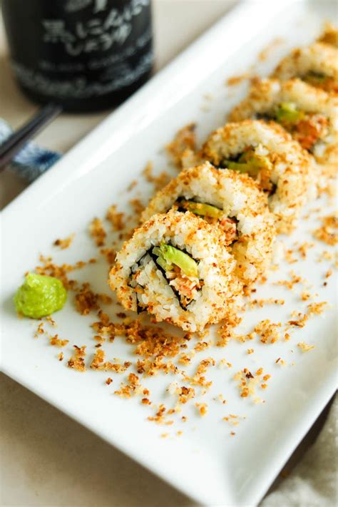 Crunchy Spicy California Sushi Roll • The Heirloom Pantry