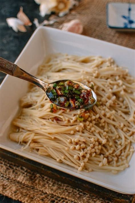 Enoki Mushrooms with Garlic & Scallion Sauce | The Woks of Life