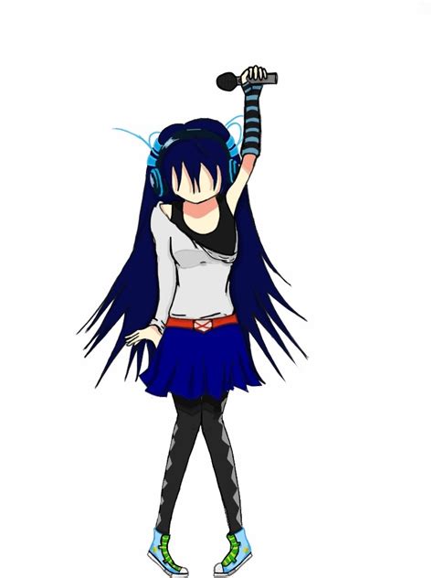 Anime girl singing, digital by StarAle on DeviantArt