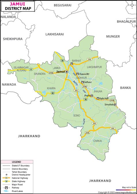 Jamui District Map