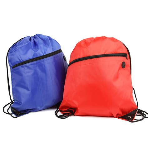 Nylon Drawstring Bag with Zip (DS2) - Greenworks - Eco Bags Malaysia