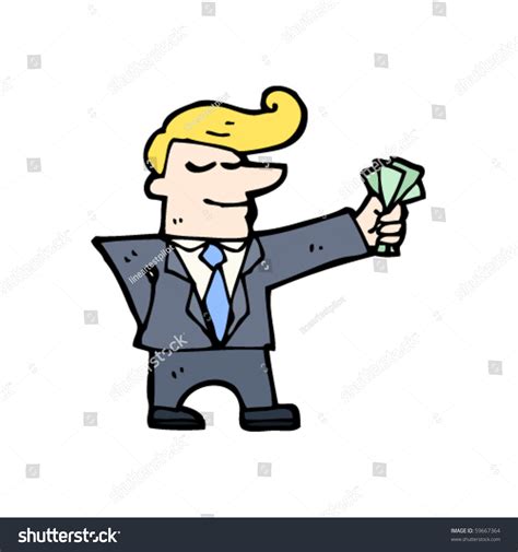 Salesman Cartoon Stock Vector Illustration 59667364 : Shutterstock