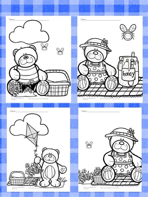 Free Printable Teddy Bear Picnic Coloring Pages - Thekidsworksheet