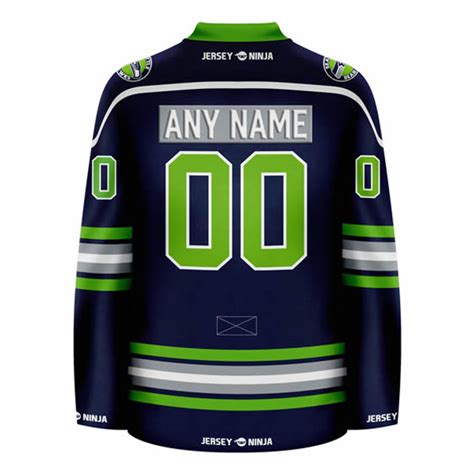 Jersey Ninja - Seattle Seahawks Blue Hockey Jersey