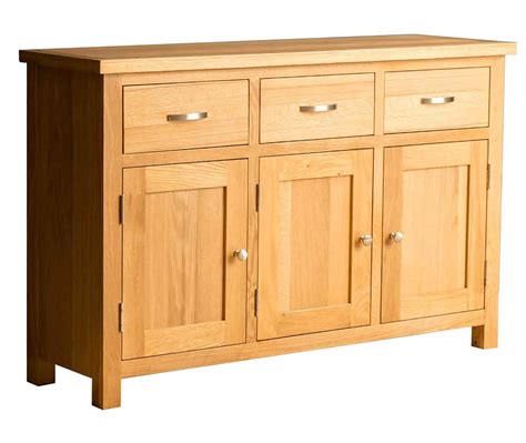 Buy London Oak Large Sideboard Cabinet for Living Room | Roseland Furniture Solid Wood ...