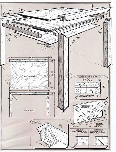 Parsons Table Plans • WoodArchivist