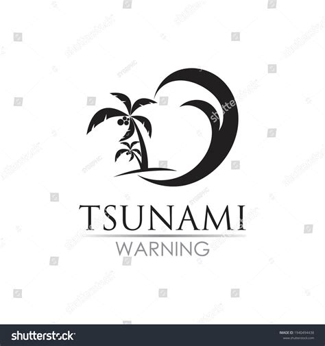 Tsunami Logo Design Vector Icon Template Stock Vector (Royalty Free ...