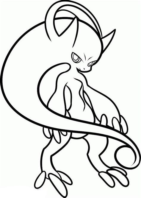 Shadow Mewtwo Coloring Pages Coloring Pages