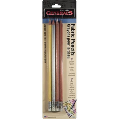 General Brand Quilt / Fabric Marking Pencils - White,Yellow,Silver,Grey