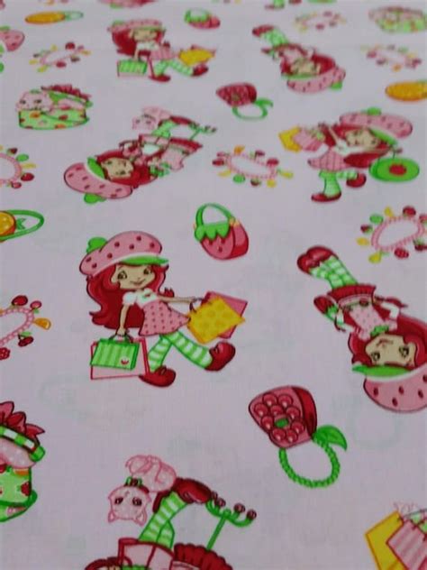 Vintage Strawberry Shortcake Fabric By The Yard