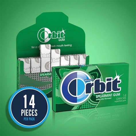 Orbit Sugar Free Gum, Spearmint, 14 Sticks