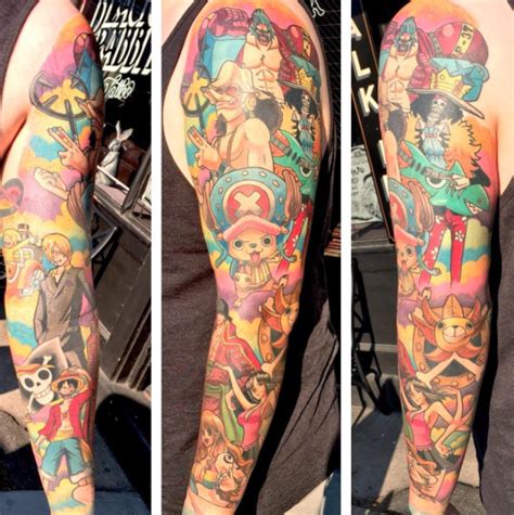 Incredible tattoo sleeve of the whole crew : r/OnePiece