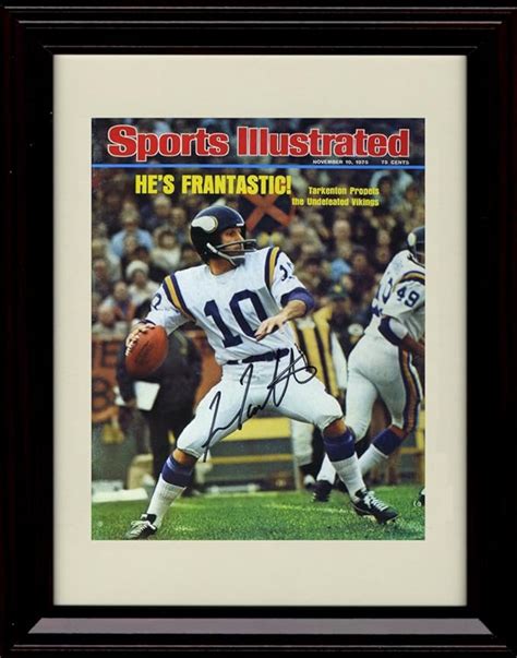 Amazon.com: Framed Fran Tarkenton Sports Illustrated Autograph Replica Print - 11/10/1975: Home ...