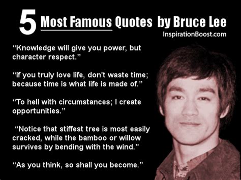 Most famous quotes from Bruce Lee