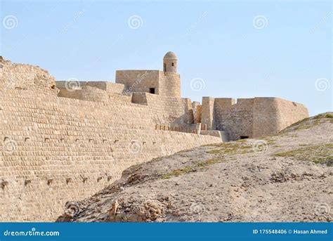 Bahrain National Fort View at Sunny Day Stock Photo - Image of ...