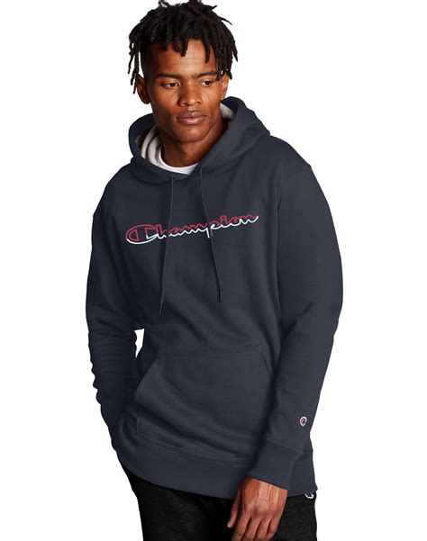 Champion - Champion Men's Athletics Powerblend Hoodie, Split Script ...