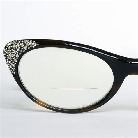 Rhinestone Studded Cat Eye Glasses Frames by Liberty