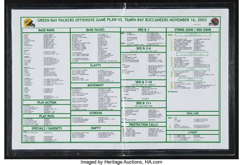 Football Game Plan Sheet - MGP Animation