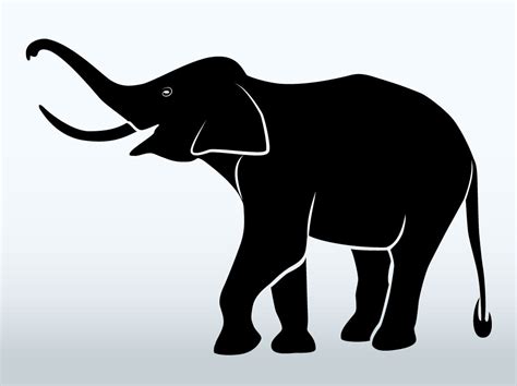 Elephant Silhouette Trunk Up at GetDrawings | Free download