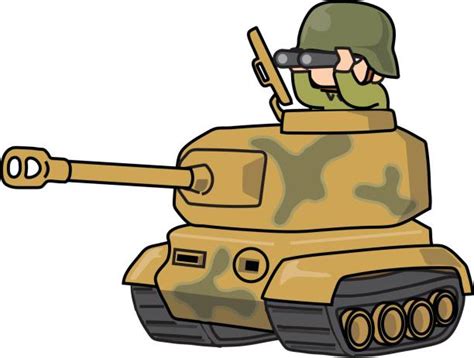Cartoon Army With Tiger Tank Vector Illustration On W - vrogue.co