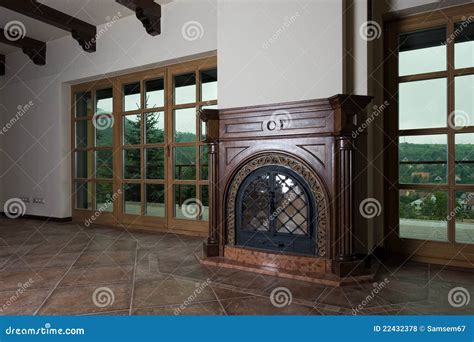 Classical fireplace stock photo. Image of floor, frame - 22432378