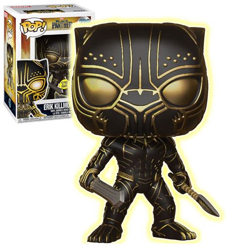 Funko Pop! Marvel Black Panther #279 Erik Killmonger - Glows In The ...