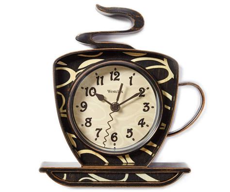 Coffee Cup Wall Clock, (10 | Kitchen decor metal, Coffee cup design, Clock