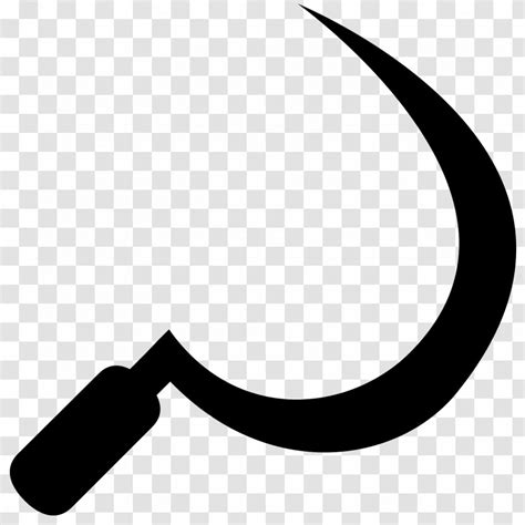 Hammer And Sickle Clip Art - Black White - Shovel Transparent PNG