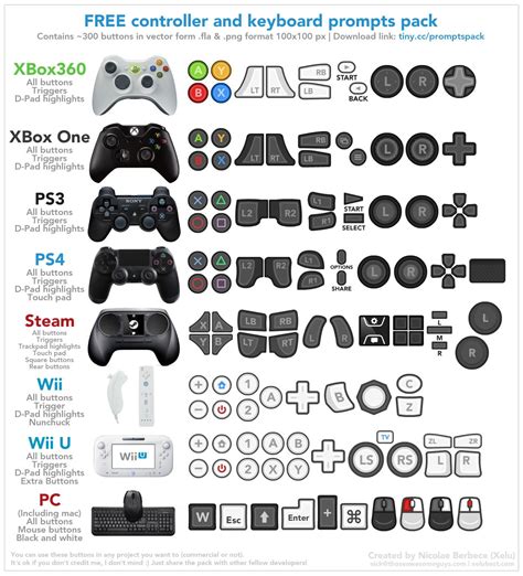 Great free resource set of controller UI images. : r/IndieGaming