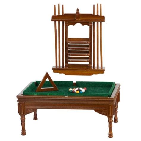 Walnut Pool Table & Acccessories | Miniature pool table, Antique pool tables, Pool table