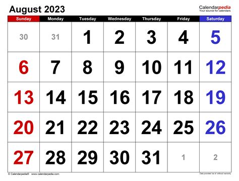 august 2023 calendar printable pdf template - august 2023 calendar printable pdf template ...