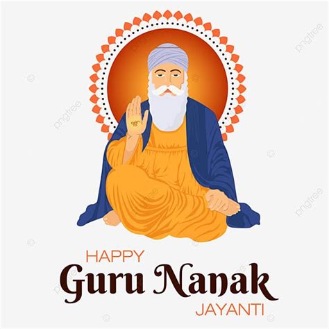 Guru Nanak Clipart PNG Images, Birthday Celebration Of Guru Nanak Dev Jayanti, India, Golden ...