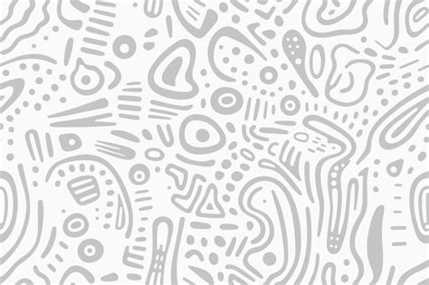 Gray line drawings of organic shapes background | AI-generated vector