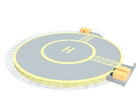 3d model helipad landing