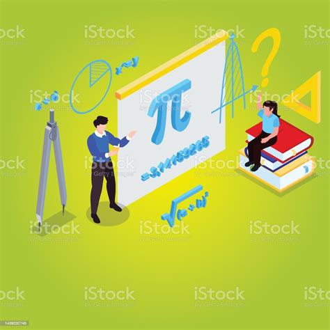 Math Lab And School Class Isometric 3d Stock Illustration - Download ...