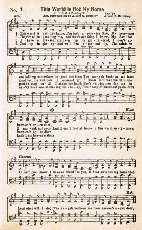 This World Is Not My Home hymnal page | Hymn sheet music, Bible songs, Church songs