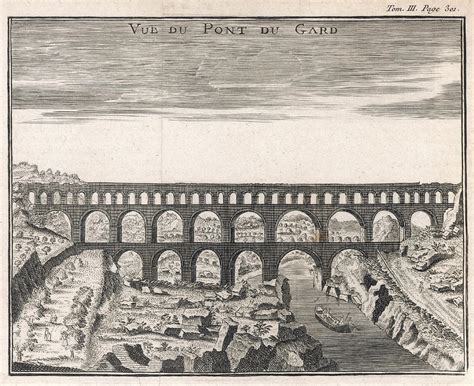 Roman Aqueduct Though Now A Major Drawing by Mary Evans Picture Library ...