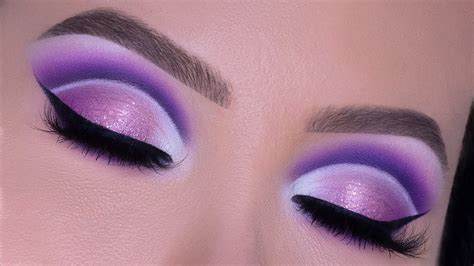 Glamorous Purple Cut Crease Eye Makeup Tutorial + Give Away - YouTube