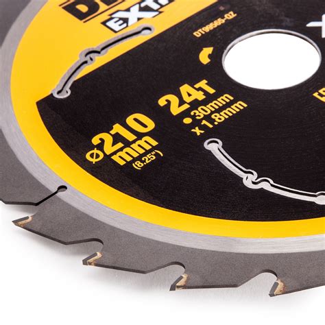 Toolstop Dewalt DT99565 XR Extreme Runtime Table Saw Blade 210mm x 30mm x 24T