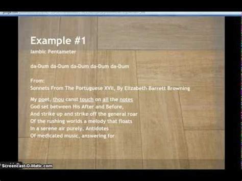 Examples of Meter in Poetry - YouTube