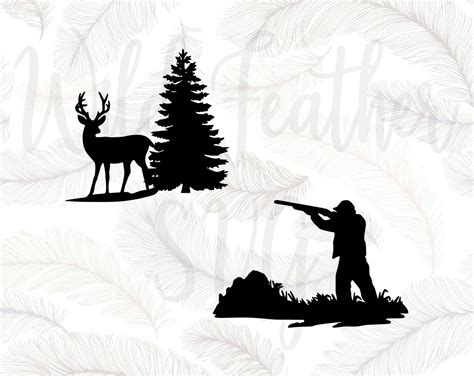 Deer Hunter Svg, Deer, Hunting Dog, SVG, Cut File, Svg File, Silhouette Svg, Cricut Svg, Cricut ...