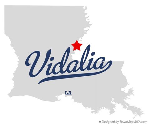 Map of Vidalia, LA, Louisiana