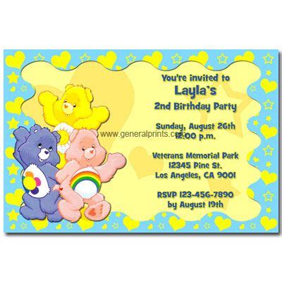 care bear invitation template | Free care bear baby shower invitations ...