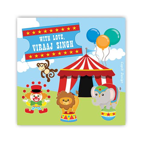 Carnival Gift Tags – Cupik Design Personalized Stationery | INDIA