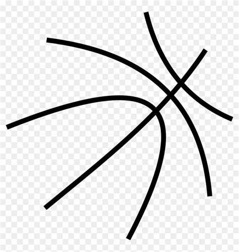 Basketball Lines Clipart - Basketball Lines On Ball - Free Transparent ...